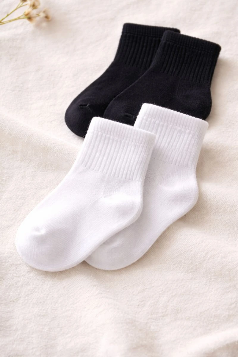 بافت نرم و لطیف جوراب ساده بچگانه مناسب پوست حساس