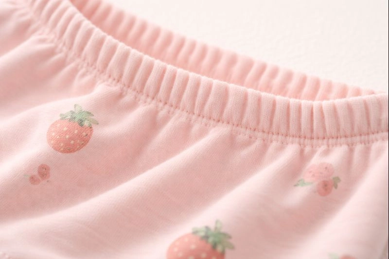 نمای نزدیک از پارچه نخی نرم و کیفیت دوخت