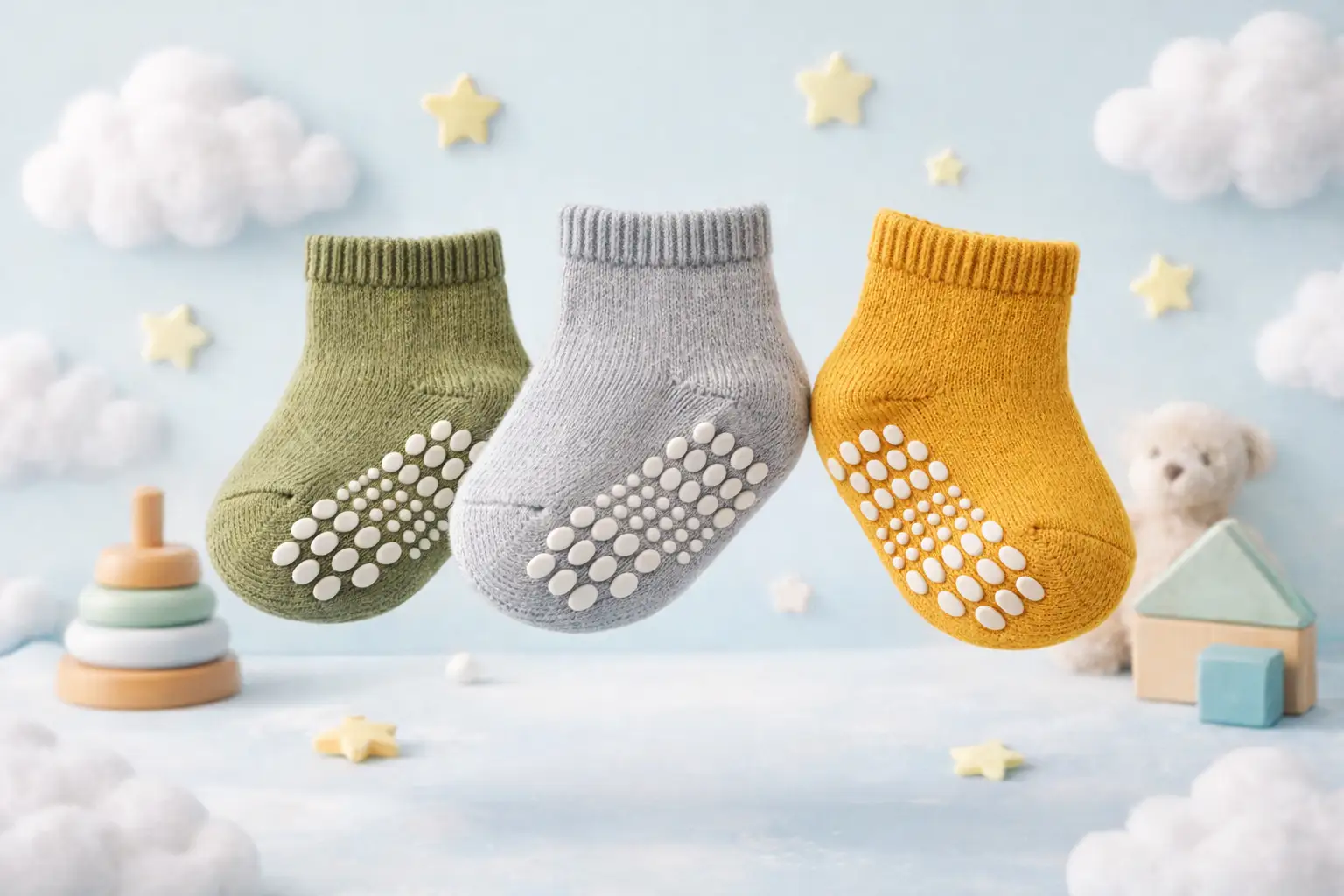 تصویر جوراب استپ دار بچگانه - ربیت استایل